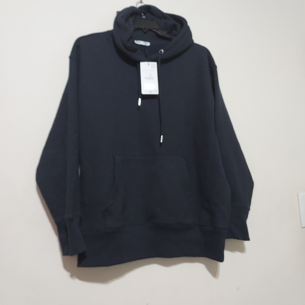 Zara Oversized Hooded Sweatshirt Sz-L Unisex